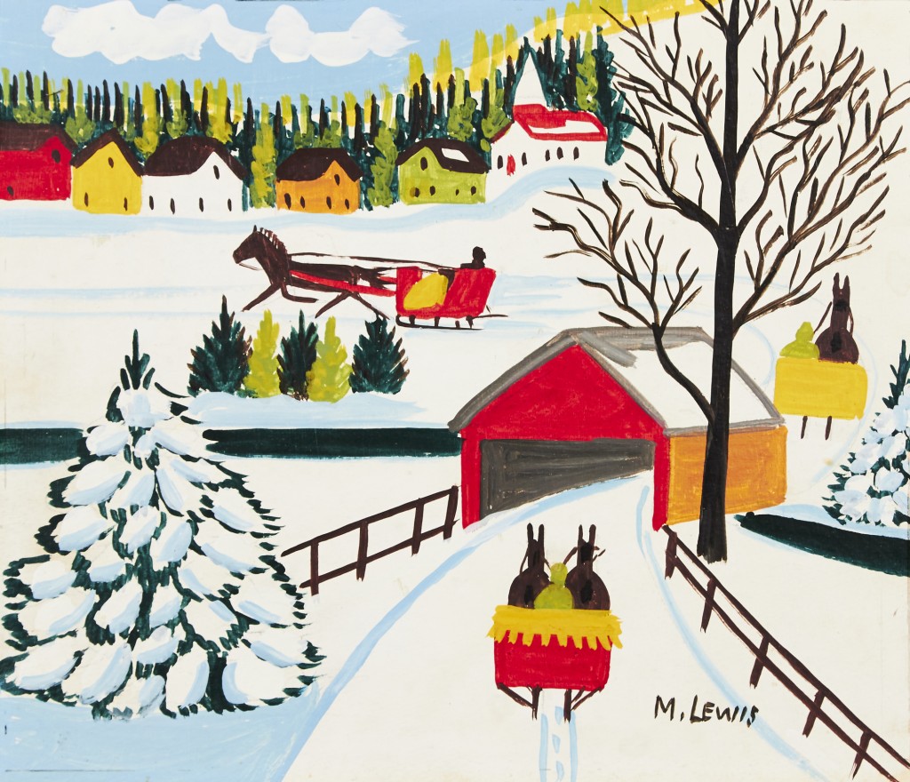 Maud Lewis, Winter Sleigh Ride - Price Realized $5,520